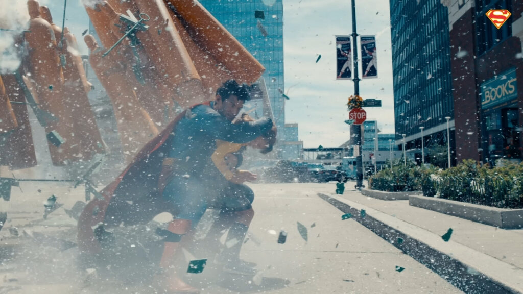 Fighting scene of Superman
